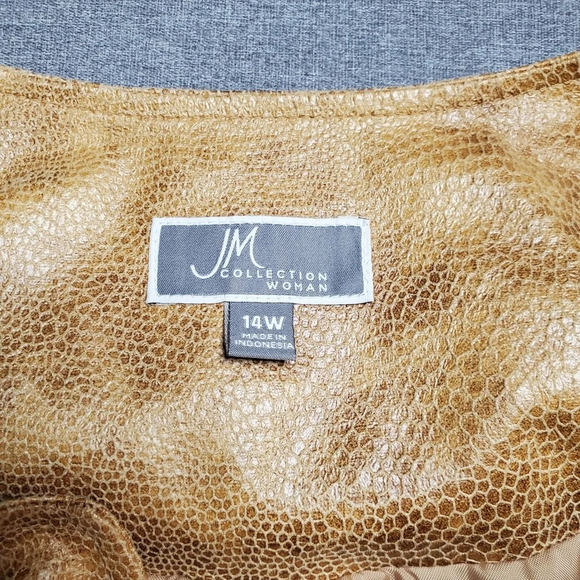 JM Collection Faux Leather Jacket - Picture 4 of 12